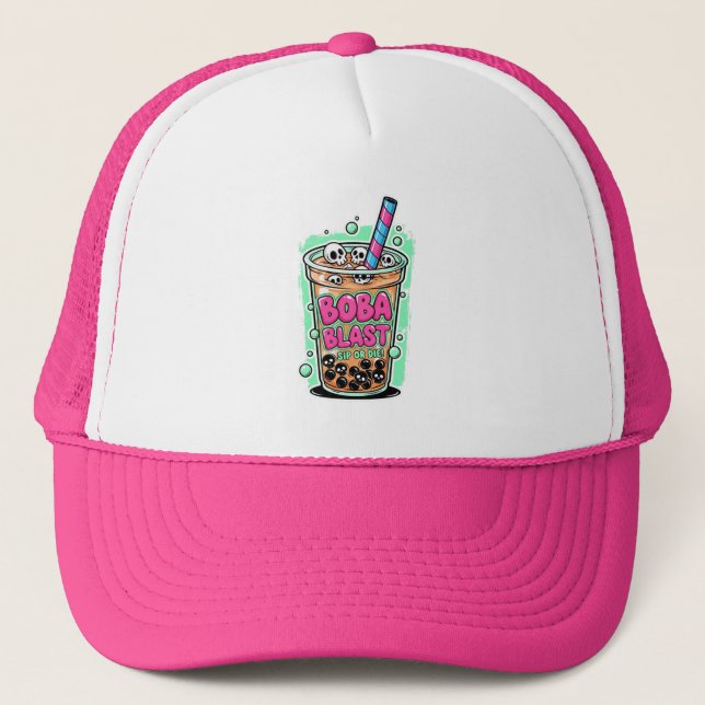 Casquette Boba Blast – Sip or Die! (Devant)