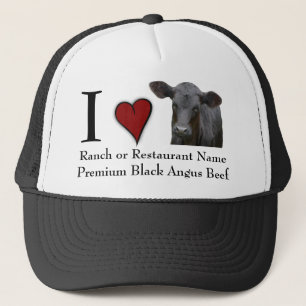 Casquette Boeuf noir d'Angus - conception d'amour d'I