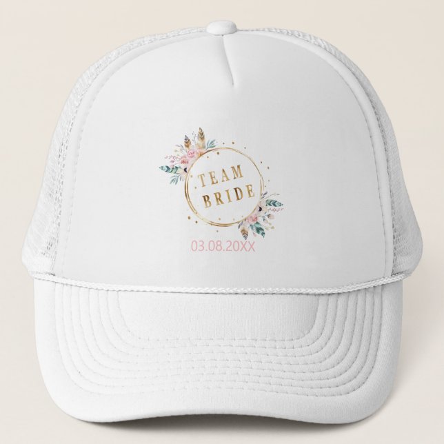 Casquette Boho team Bride Pastell (Devant)