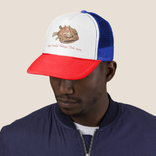 Casquette Boîte aux poissons rouges nautiques vintage d'Erns