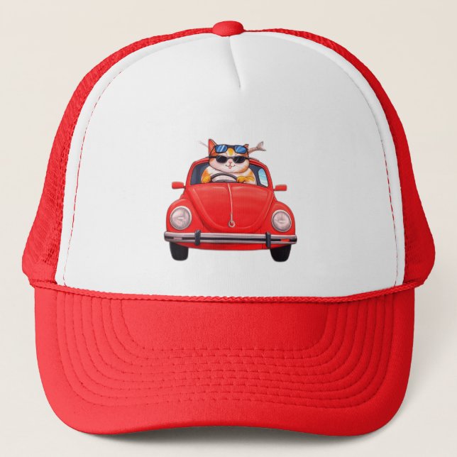 CASQUETTE BOÎTE VW ROUGE (Devant)