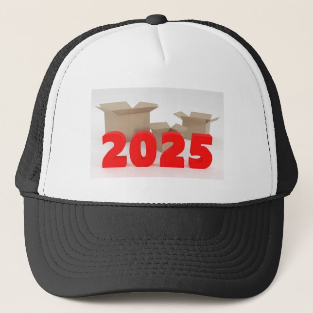 Casquette Boîtes ouvertes avec image de l'année 2025 imprimé (Devant)