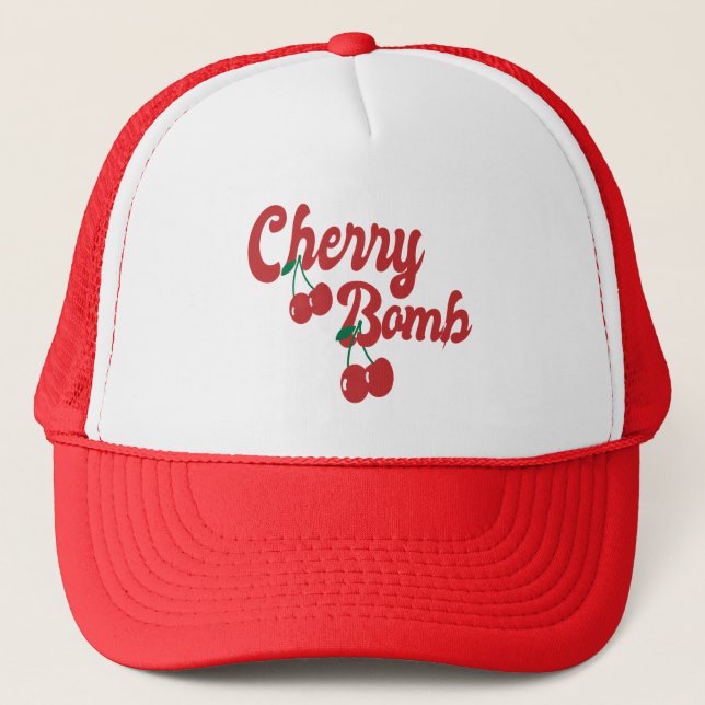 Casquette Bombe cerise (Devant)