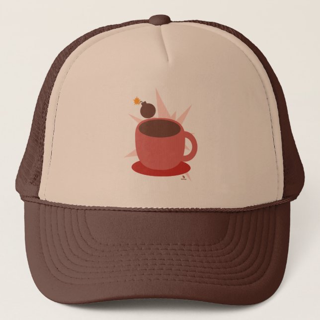 Casquette Bombe de cacao Chocolat chaud Caricature amusant (Devant)