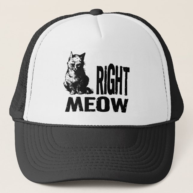 Casquette Bon MEOW ! Kitty mauvais drôle (Devant)