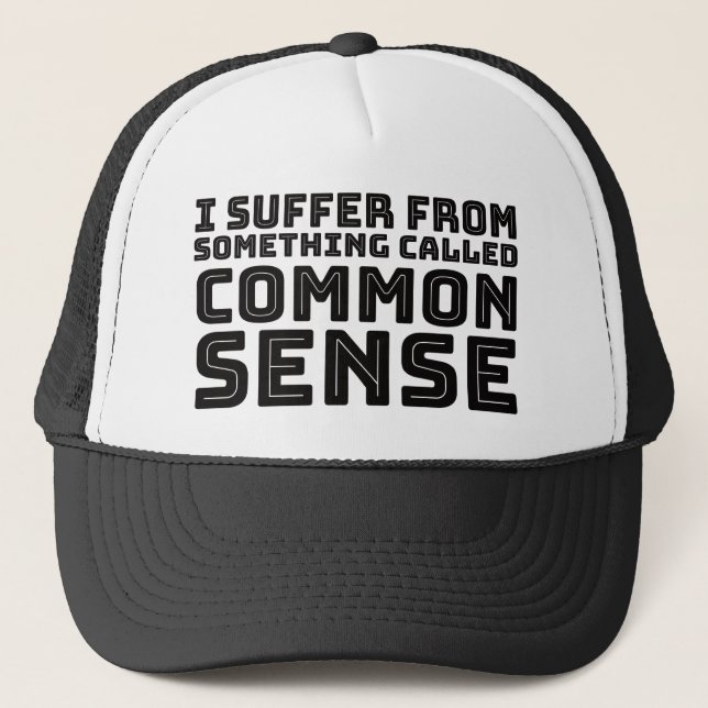 Casquette Bon sens - Humour logique (Devant)