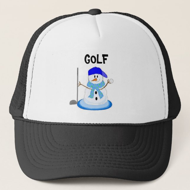 Casquette Bonhomme de neige de golf idiot (Devant)