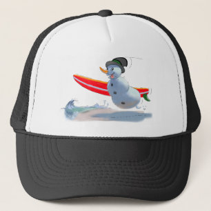 Casquette bonhomme de neige de surfer