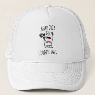 Casquette Bonjour 2022 Goodbye 2021 papier toilette