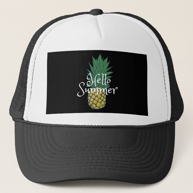 Casquette Bonjour Ananas d'été (Devant)