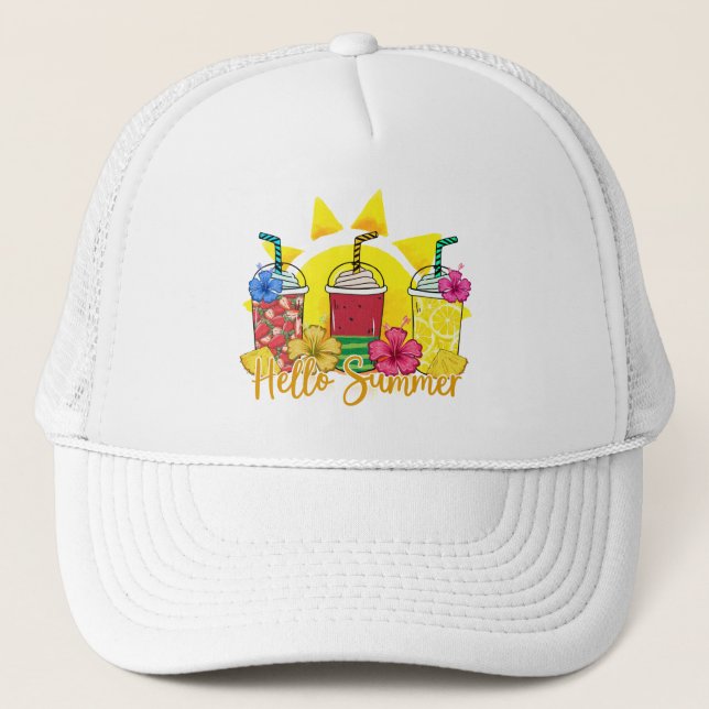 Casquette Bonjour Été Vibrant Fruit Tropical Smoothie (Devant)