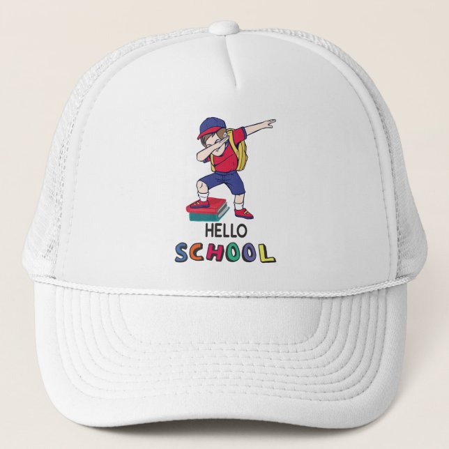 Casquette Bonjour l'école (Devant)