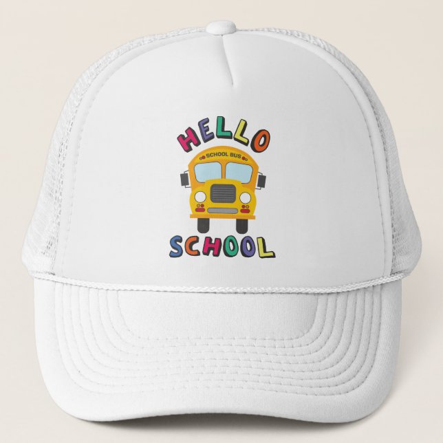 Casquette Bonjour l'école (Devant)