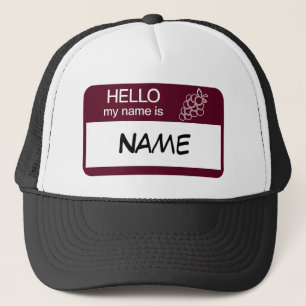 Casquette Bonjour Nom Badge Vin Dégustation Customisée