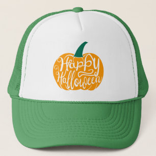 Casquette Bonne lettre Halloween sur citrouille sculpté