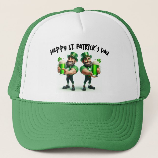 Casquette Bonne St Patrick's Day Leprechauns (Devant)