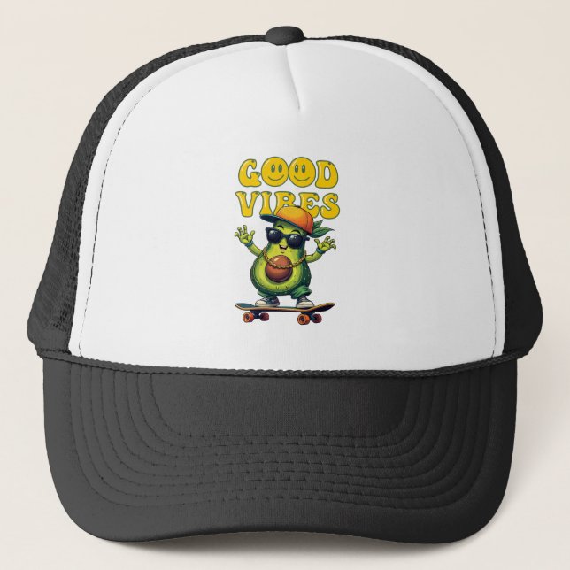 Casquette Bonnes vibes Avocado (Devant)