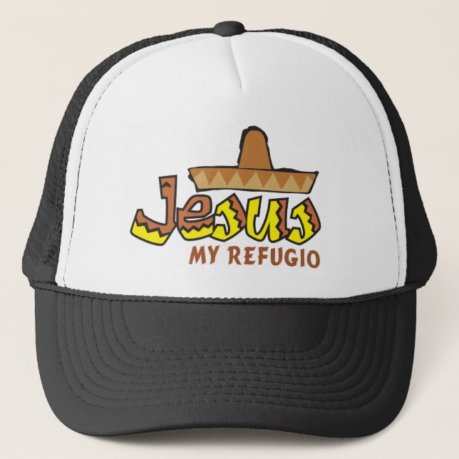 Casquette Bonnet Jésus my je me réfugie (Devant)