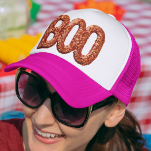 Casquette Boo Faux Paillettes Look Orange