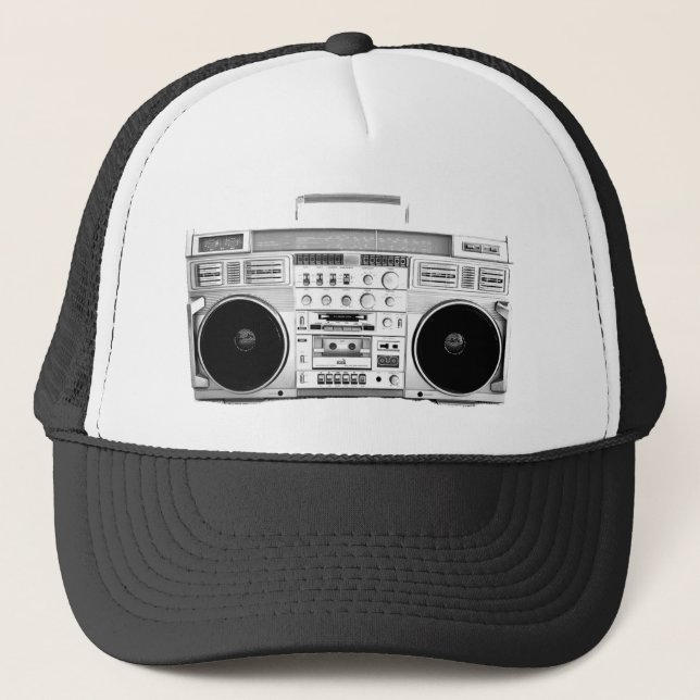 Casquette Boom Box Ghetto Blaster 80s les années 70 Joueur C (Devant)