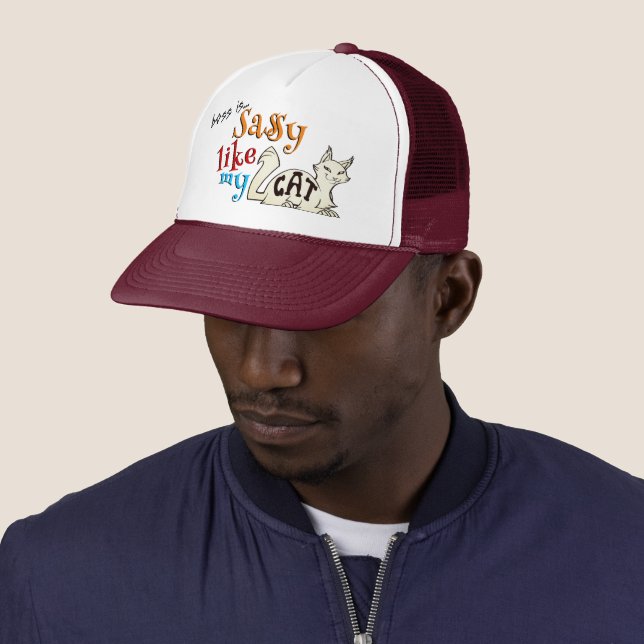 Casquette Boos est impertinent comme ma typographie vibrante (En situation)