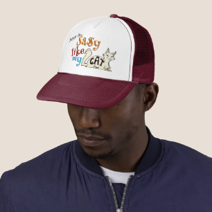 Casquette Boos Est Sassy Comme Mon Chat Audacieux Typographi