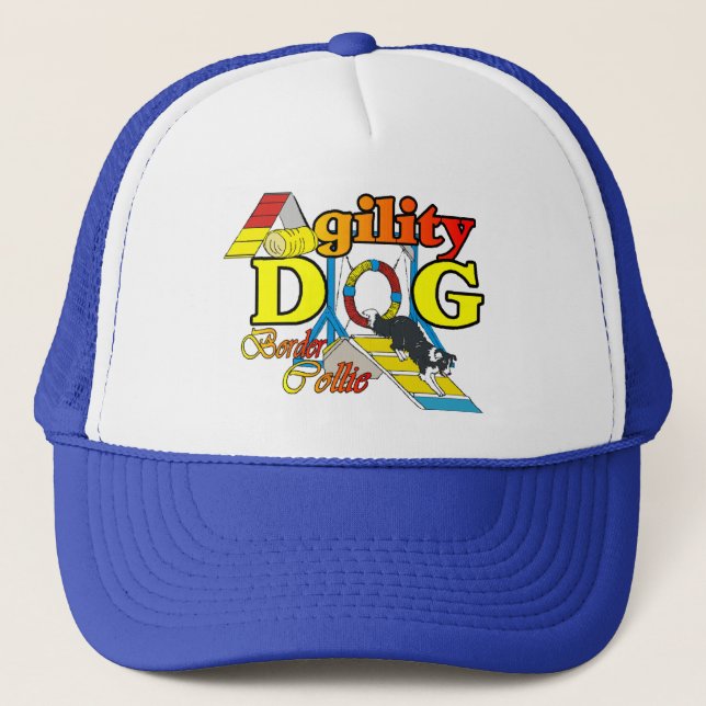 Casquette Bordure Collie Cadeaux d'agilité (Devant)