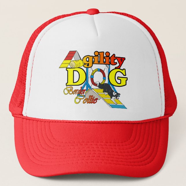 Casquette Bordure Collie Cadeaux d'agilité (Devant)