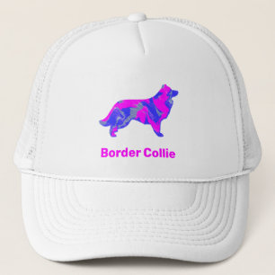 Casquette Bordure Collie Chien Cute Rose Silhouette Personna