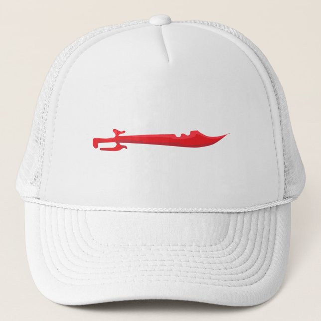 Casquette Bordure Écarlate – Conception d'Épée Intense (Devant)