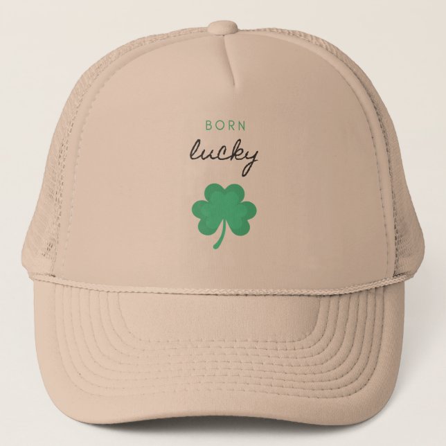 casquette "BORN LUCKY SHAMROCK" (Devant)