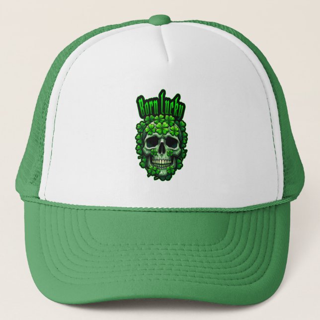 Casquette Born Lucky Skull St Patrick’s Day - boné (Devant)