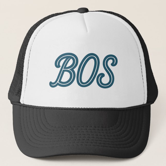 Casquette BOS Boston Airport Code - Retro Travel & Aviation (Devant)