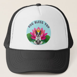 Casquette Boston Terrier Yoga Meditating Dog Bless You Zen