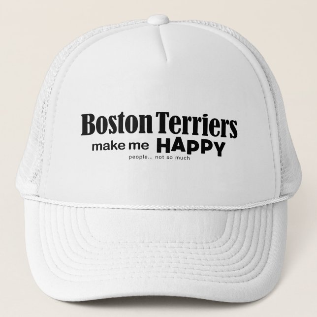 Casquette Boston Terriers Me Rendre Heureux (Devant)