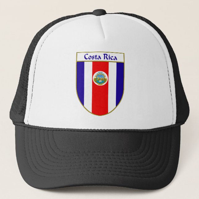 Casquette Bouclier de drapeau du Costa Rica (Devant)