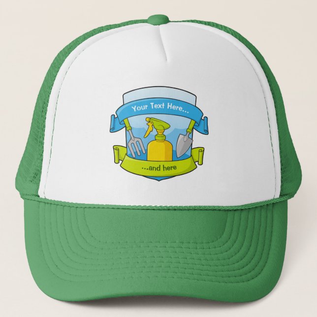 Casquette Bouclier de jardin avec bannières (Devant)
