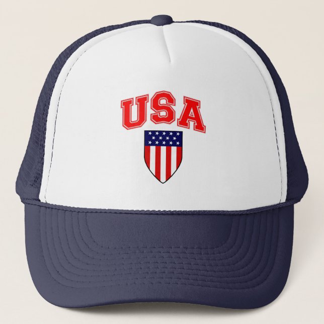 Casquette Bouclier du drapeau américain patriotique U.S.A (Devant)