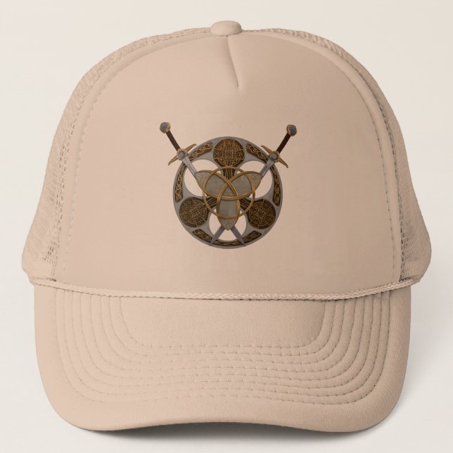 Casquette Bouclier et épées celtiques (Devant)