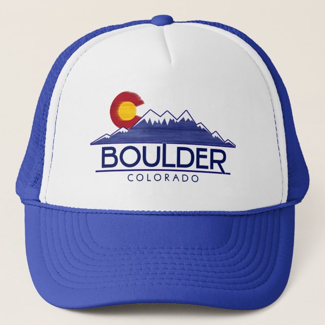 Casquette Boulder Colorado wood mountains hat (Devant)