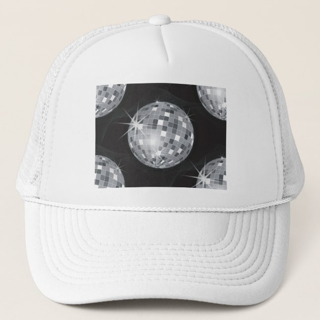 Casquette boule disco argent (Devant)