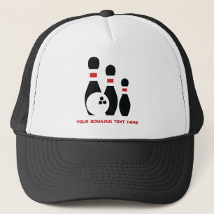 Casquette Boule et goupilles de bowling faites sur commande