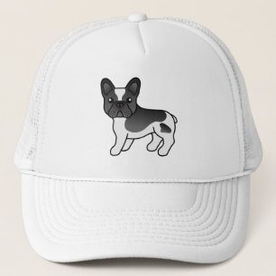 Casquette Bouledogue français à taches noires Chien de dessi