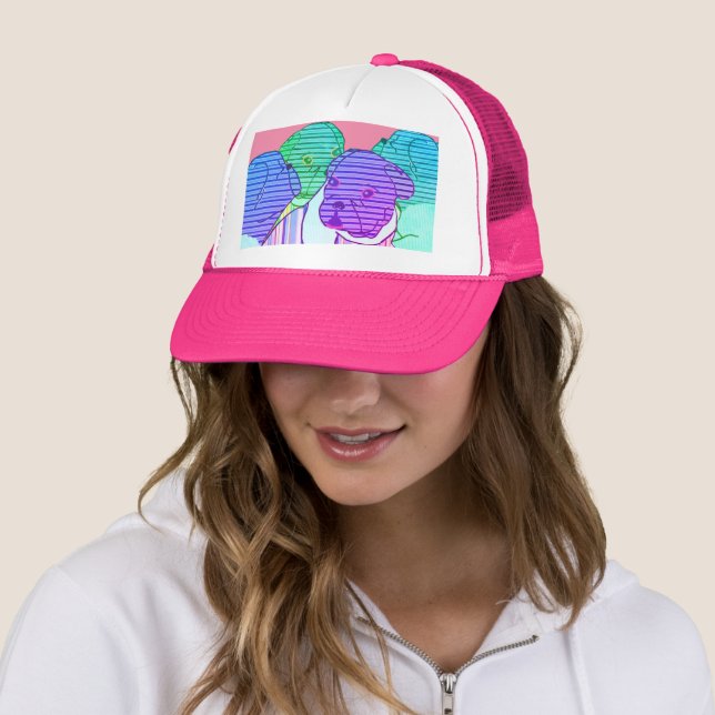 Casquette Bouledogue français Comic Neon Bouledogue français (En situation)