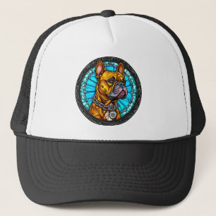 Casquette Bouledogue français dans un design orné