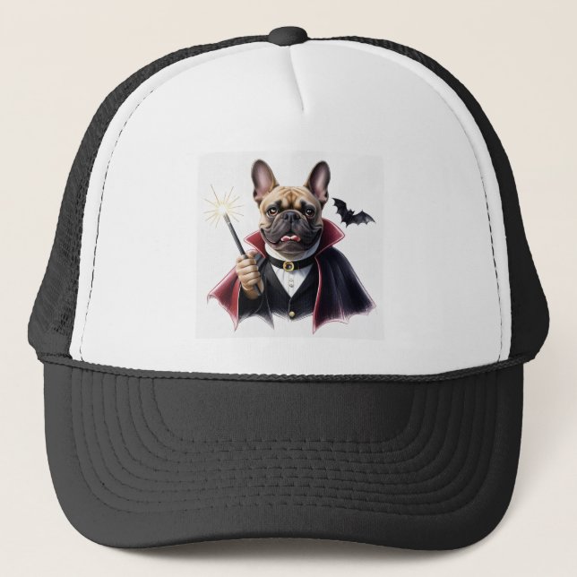 Casquette Bouledogue français Halloween French Bulldog (Devant)