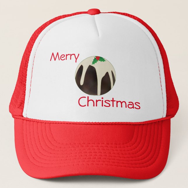 Casquette Boules de pelouse Pudding de Noël, (Devant)
