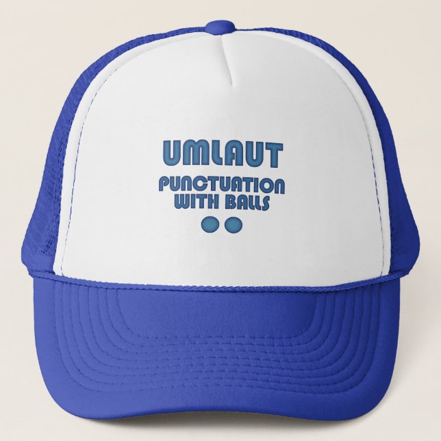 Casquette Boules Umlaut (Bleu) (Devant)