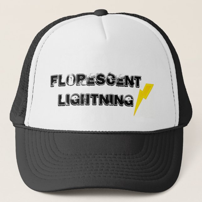 Casquette Boulon de foudre, foudre fluorescente (Devant)