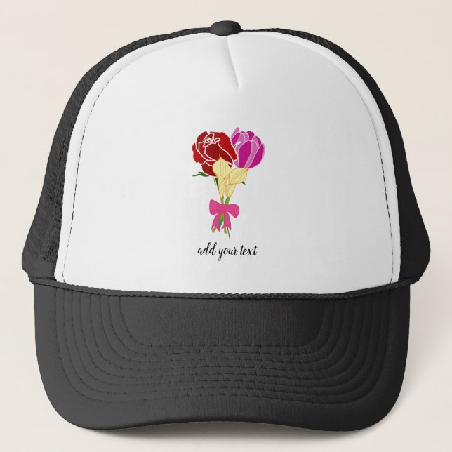 Casquette Bouquet de fleurs de personnaliser (Devant)